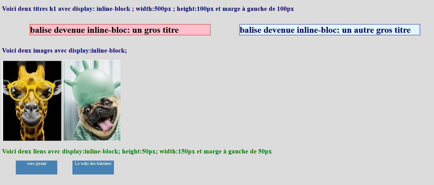 pb affichage